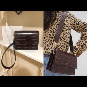 JW PEI Flap Bag - Brown Croc